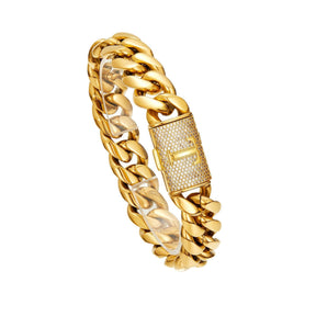 14K Gold Plated Stainless Steel Miami Cuban Chain Necklace/Bracelet with Custom A-Z Initial Engraved Flip Clasp Slim and compact design Miami hip-hop style fashion piece for everyday wear, also suitable as jewelry for special occasions.