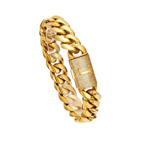 14K Gold Plated Stainless Steel Miami Cuban Chain Necklace/Bracelet with Custom A-Z Initial Engraved Flip Clasp Slim and compact design Miami hip-hop style fashion piece for everyday wear, also suitable as jewelry for special occasions.