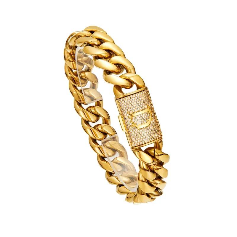 14K Gold Plated Stainless Steel Miami Cuban Chain Necklace/Bracelet with Custom A-Z Initial Engraved Flip Clasp Slim and compact design Miami hip-hop style fashion piece for everyday wear, also suitable as jewelry for special occasions.