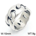 The Preferred Gift for Birthday & Anniversary| imple and fashionable hollow smooth ring, retro Cuban chain-shaped titanium steel men's ring|The Gift for lover, Fanilys and beast friends