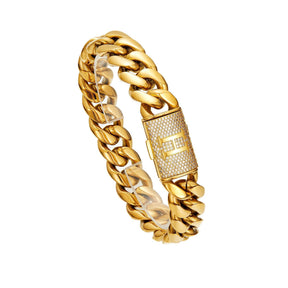 14K Gold Plated Stainless Steel Miami Cuban Chain Necklace/Bracelet with Custom A-Z Initial Engraved Flip Clasp Slim and compact design Miami hip-hop style fashion piece for everyday wear, also suitable as jewelry for special occasions.