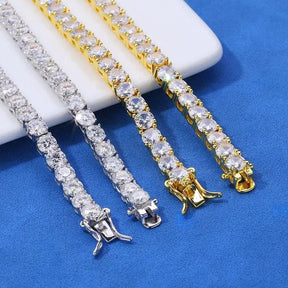 Men's Hip-Hop Rapper Style Square AAAAA Cubic Zirconia Necklace — Luxury Unisex Jewelry, The Perfect Gift. Available in 3.0mm, 4.0mm, 5.0mm, and 6.0mm Tennis Chain Styles — Diamond-Set Jewelry, Ideal for Gifting.