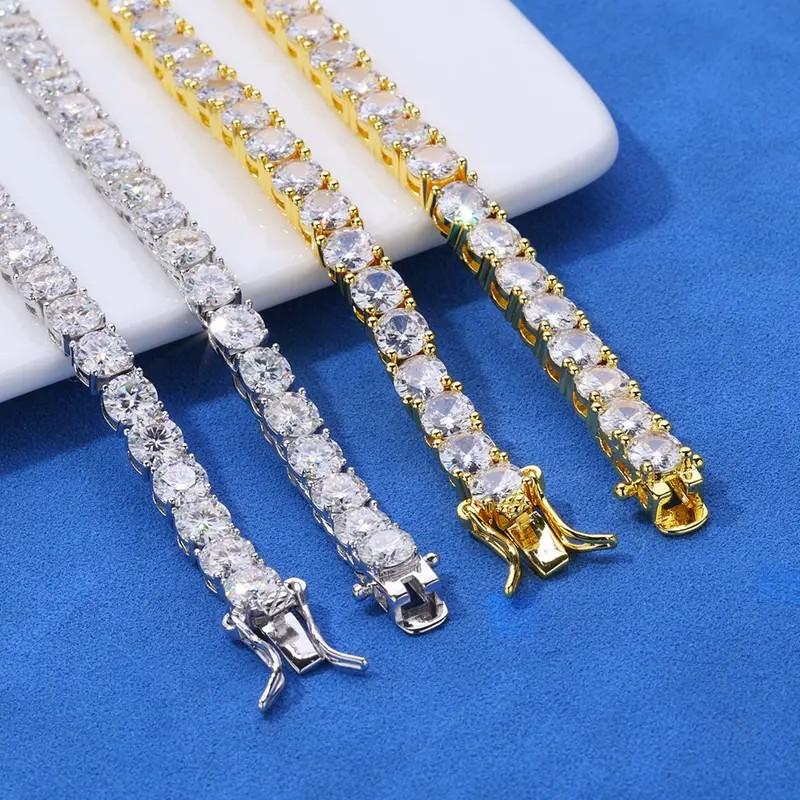 Men's Hip-Hop Rapper Style Square AAAAA Cubic Zirconia Necklace — Luxury Unisex Jewelry, The Perfect Gift. Available in 3.0mm, 4.0mm, 5.0mm, and 6.0mm Tennis Chain Styles — Diamond-Set Jewelry, Ideal for Gifting.