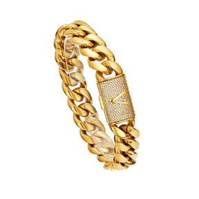14K Gold Plated Stainless Steel Miami Cuban Chain Necklace/Bracelet with Custom A-Z Initial Engraved Flip Clasp Slim and compact design Miami hip-hop style fashion piece for everyday wear, also suitable as jewelry for special occasions.